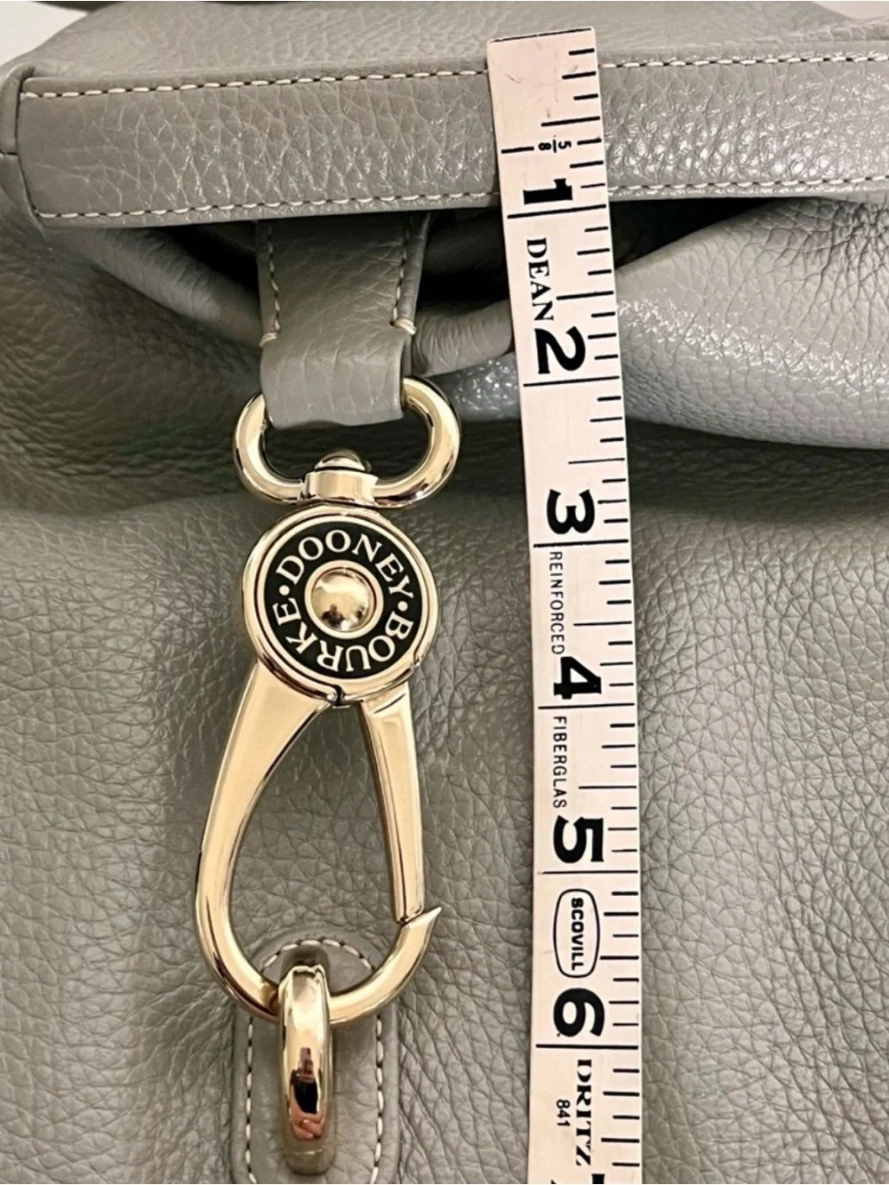 Dooney & Bourke Elephant Gray Pebble Grain Logo Lock Sac Hobo Bag Wallet Set
